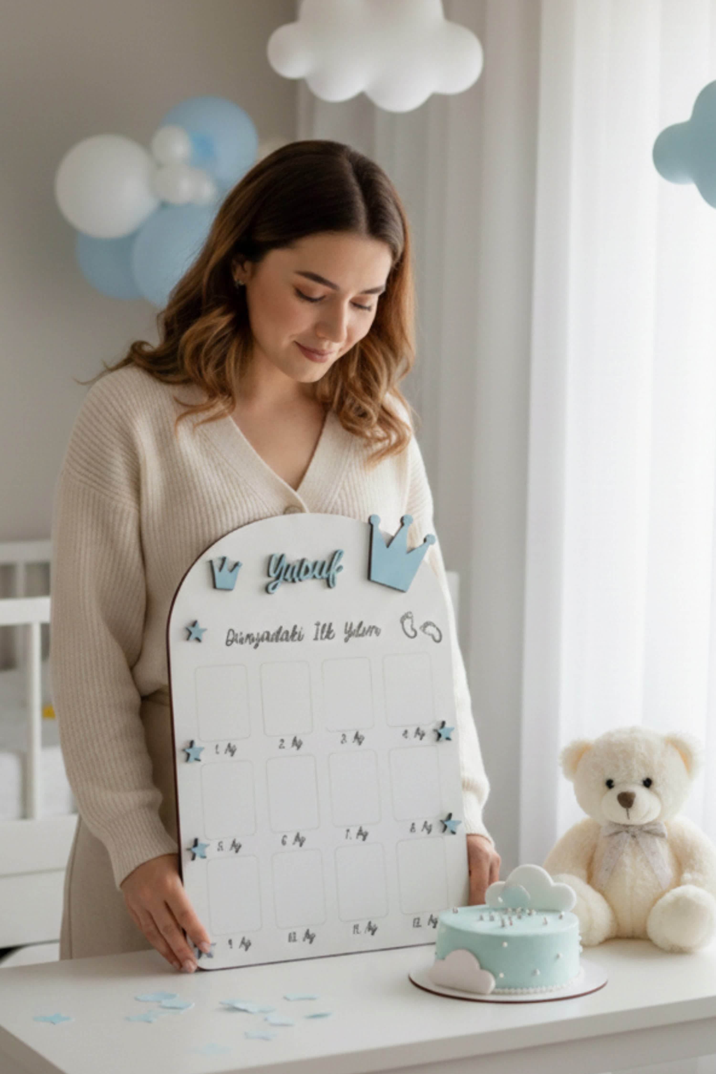 12 Ay Fotoğraflı Anı Panosu